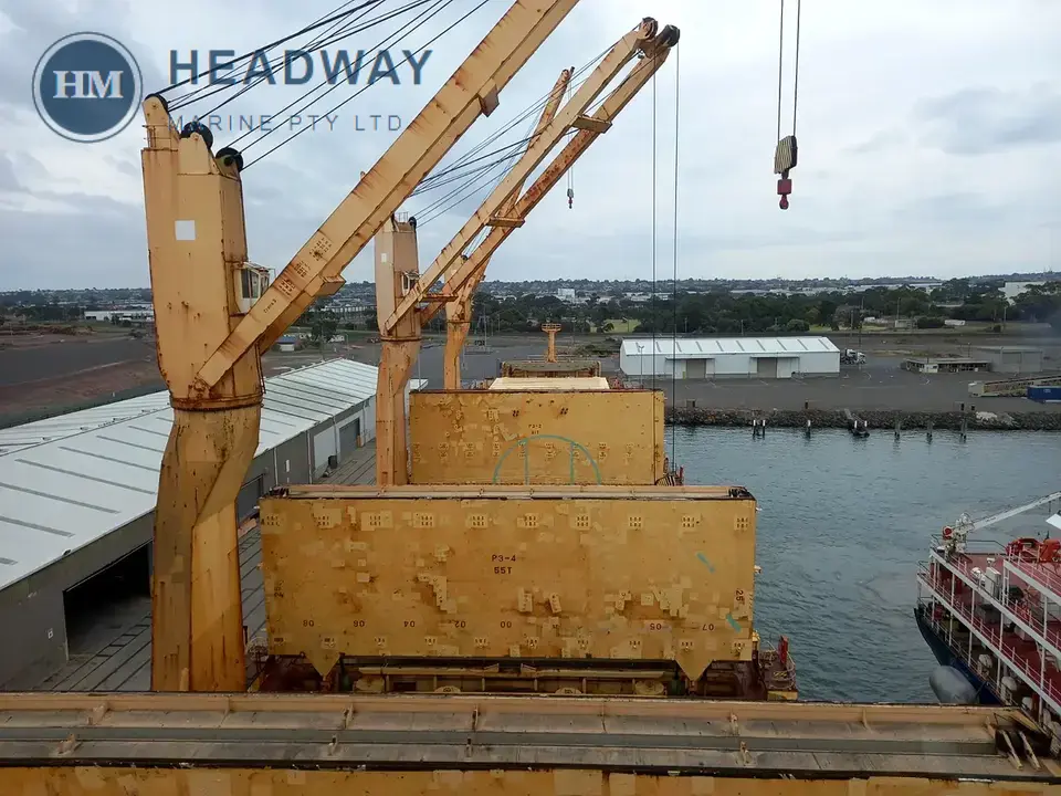 General cargo vessel alongside during cargo operations